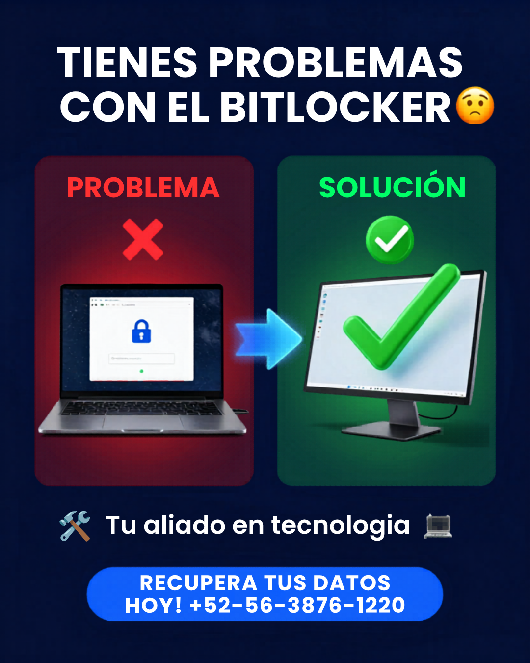 Recuperación acceso BitLocker equipo bloqueado